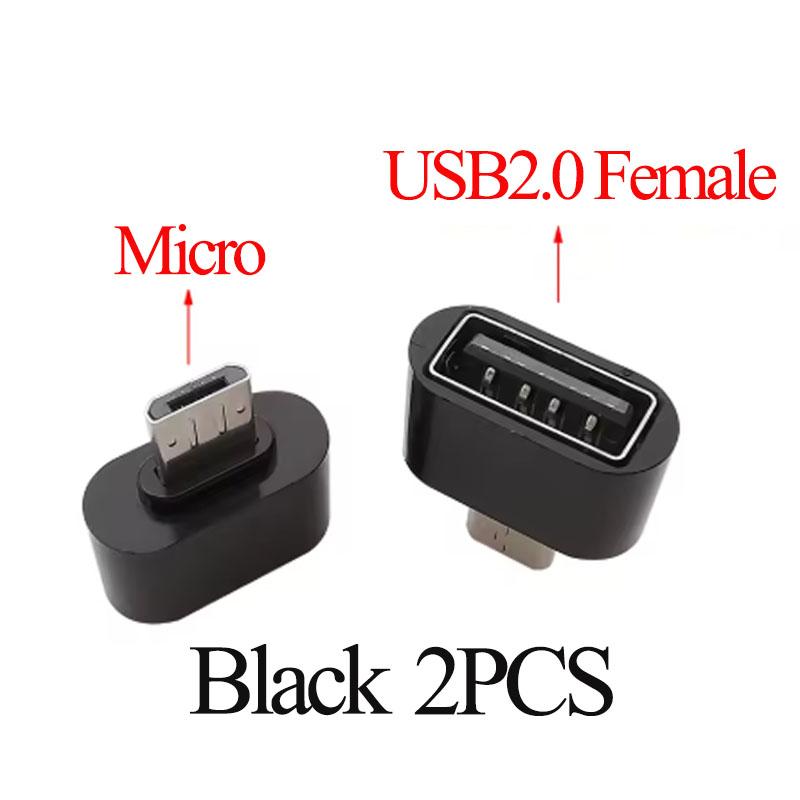 2PCS USB Type‑C & Micro USB Male to USB 2.0 A Female OTG Adapter Black White For Mouse Keyboard USB Flash Drive
2PCS USB Type‑C & Micro USB Male to USB 2.0 A Female OTG Adapter Black White For Mouse Keyboard USB Flash Drive