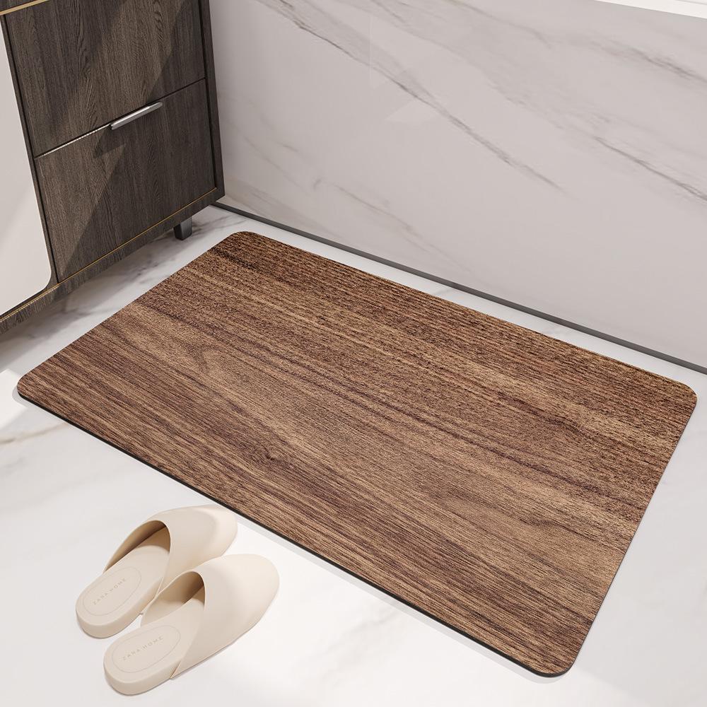 Simple Imitation Wood Grain Home Bathroom Black Strong Absorbent Quick Drying Mat Non-Slip And Dirt Resistant Home Decor 40x60cm 16x24inch
Simple Imitation Wood Grain Home Bathroom Black Strong Absorbent Quick Drying Mat Non-Slip And Dirt Resistant Home Decor 40x60cm 16x24inch