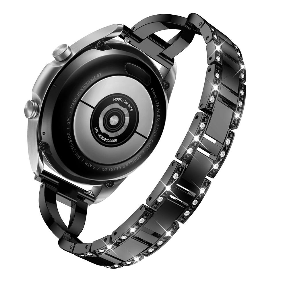 X-Shape Rhinestone Decor Stainless Steel Smart Watch Band for Samsung Galaxy Watch3 41mm Black
X-Shape Rhinestone Decor Stainless Steel Smart Watch Band for Samsung Galaxy Watch3 41mm Black