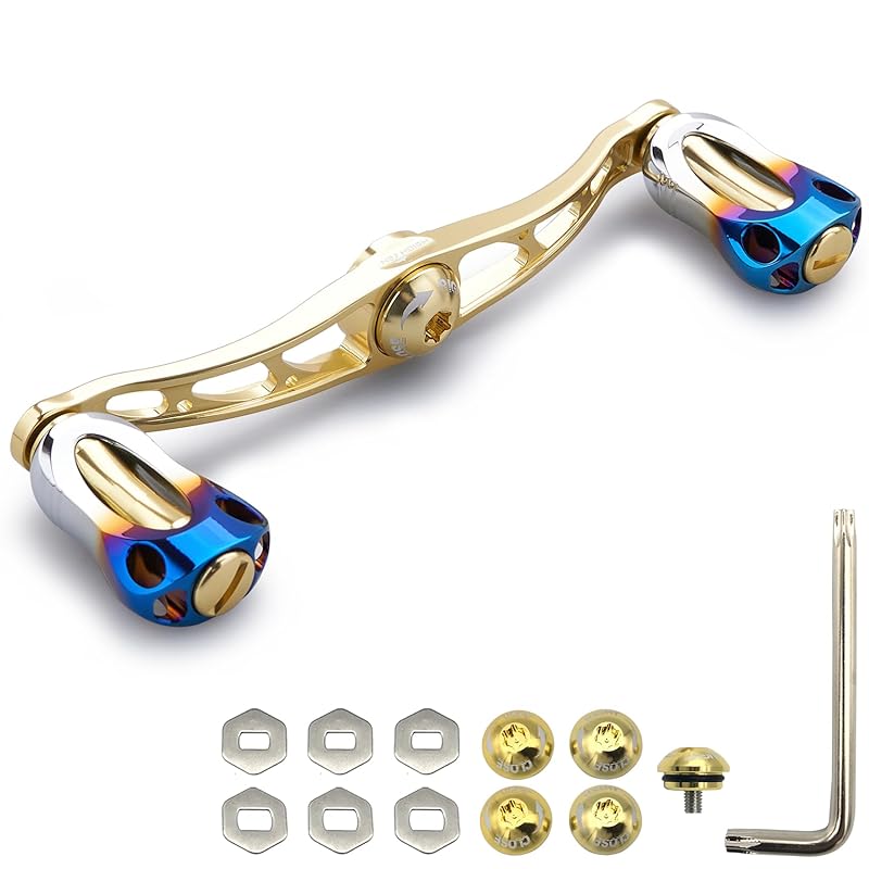 HEIGHTEN 88/90/115mm reel handle 22mm Equipped with knob SHIMANO Daiwa Abu common use bait reel for Aurora Series (115mm - gold) (681)
HEIGHTEN 88/90/115mm reel handle 22mm Equipped with knob SHIMANO Daiwa Abu common use bait reel for Aurora Series (115mm - gold) (681)