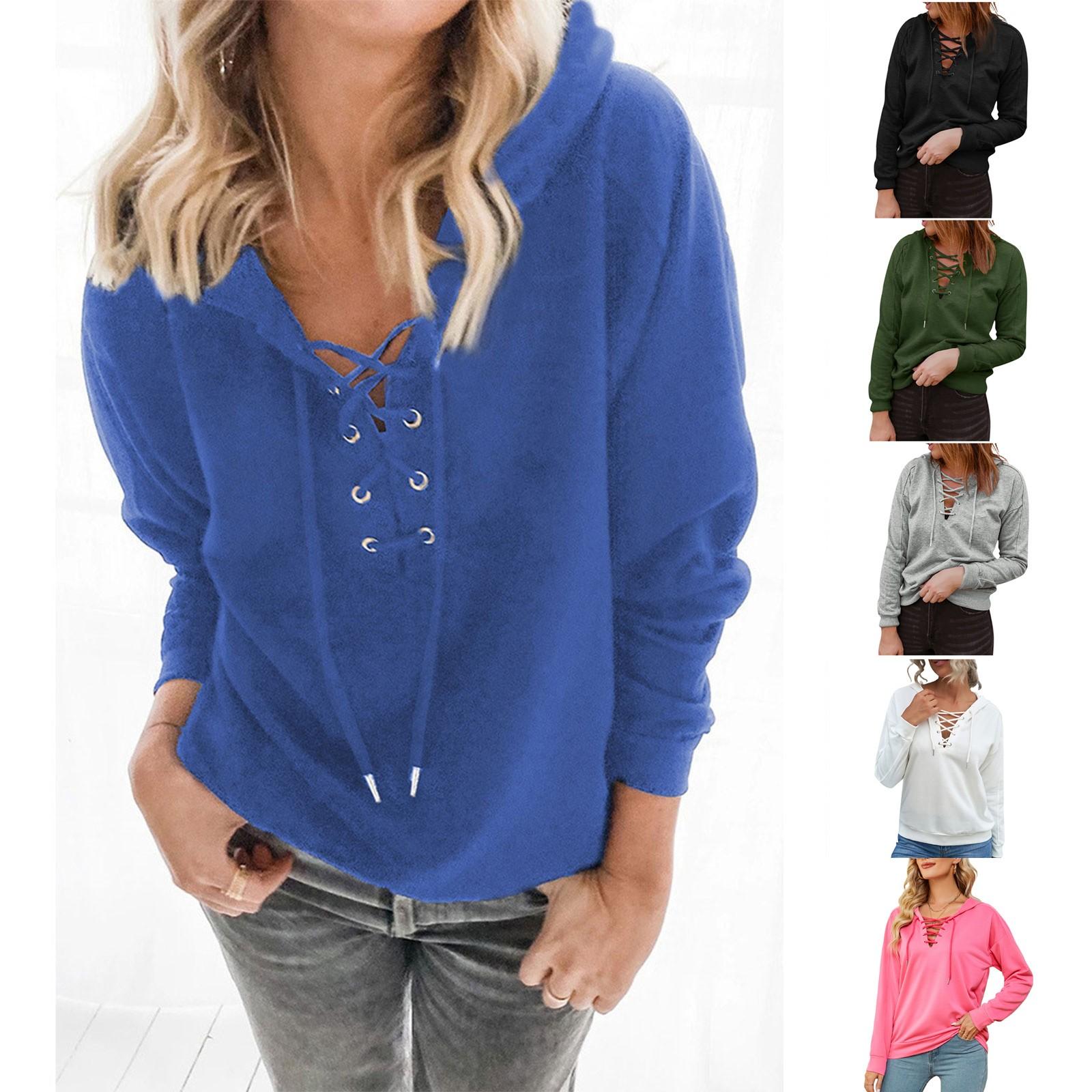 Женская V шея Длинный рукав Галстук Длинный рукав Топ Пуловер Толстовка 
Женская V шея Длинный рукав Галстук Длинный рукав Топ Пуловер Толстовка