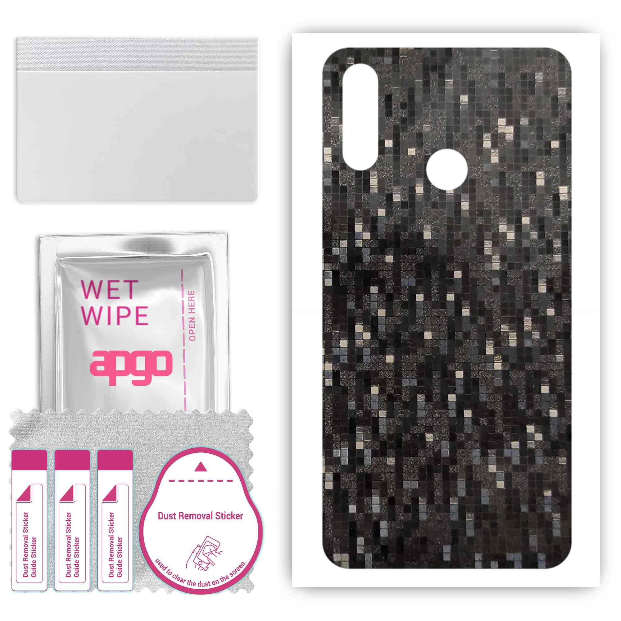 apgo Protective Skin Sticker for the back compatible with LG W10, Wrap Film, Foil, Vinyl - Pattern Carbon Black Pixel
apgo Protective Skin Sticker for the back compatible with LG W10, Wrap Film, Foil, Vinyl - Pattern Carbon Black Pixel