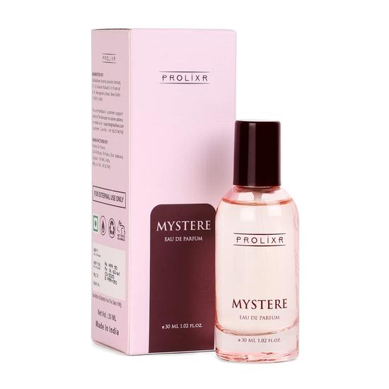 Prolixr Perfume - Mystere Eau De Parfum EDP пляшка 30 мл | Довговічний унісекс преміум-класу - Нотки неролі| Чоловіки та жінки
Prolixr Perfume - Mystere Eau De Parfum EDP пляшка 30 мл | Довговічний унісекс преміум-класу - Нотки неролі| Чоловіки та жінки