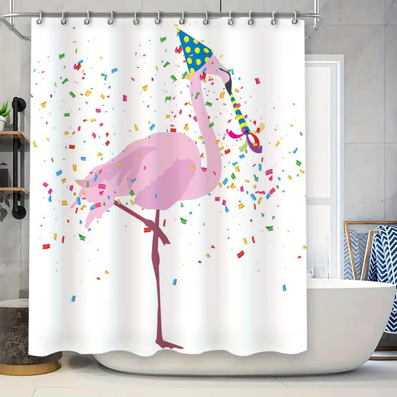 Delightful Flamingo Party Shower Curtain For Bathroom Decor Vibrant Colors And Festive Confetti Design W60H190(CM)-1 Pcs
Delightful Flamingo Party Shower Curtain For Bathroom Decor Vibrant Colors And Festive Confetti Design W60H190(CM)-1 Pcs