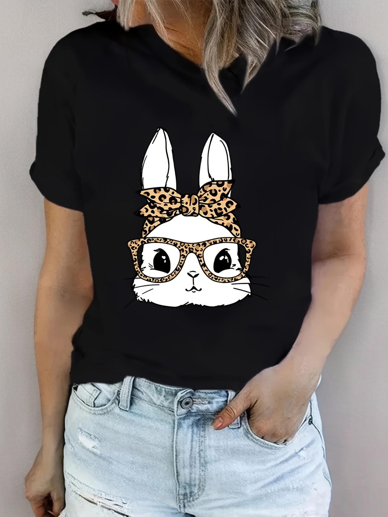 Glasses, rabbits, leopard print elements, T-shirts, loose short sleeves, sprouting tides, and everyday tops. XXL чорний
Glasses, rabbits, leopard print elements, T-shirts, loose short sleeves, sprouting tides, and everyday tops. XXL чорний
