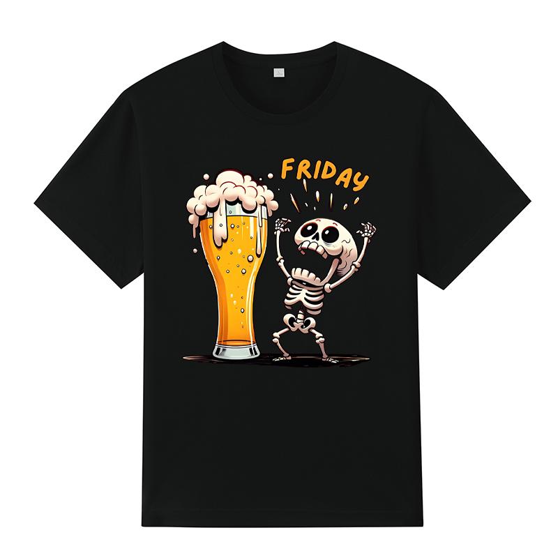 Літня модна футболка з круглим вирізом і короткими рукавами, чистий бавовняний топ унісекс Crazy Friday Beer Pattern Transfer Print М який дихаючий 4XL білий
Літня модна футболка з круглим вирізом і короткими рукавами, чистий бавовняний топ унісекс Crazy Friday Beer Pattern Transfer Print М який дихаючий 4XL білий