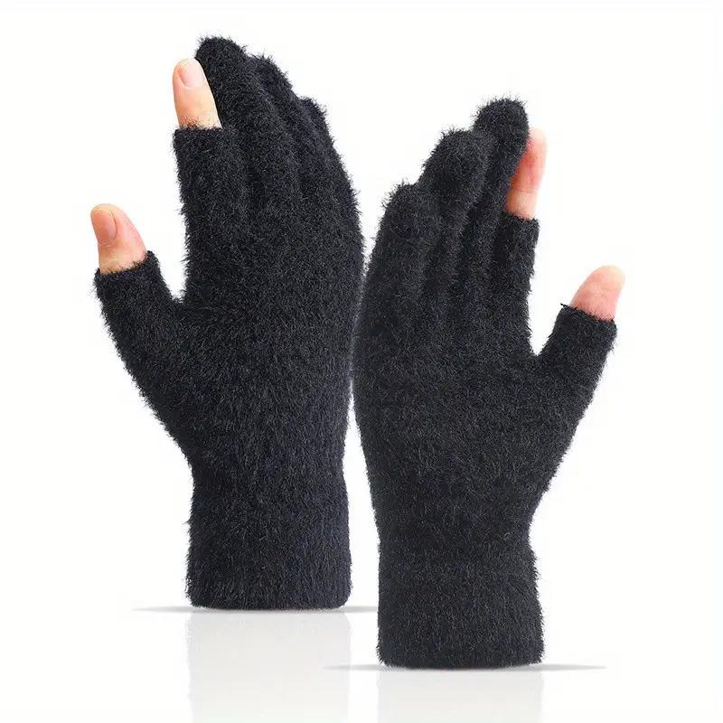 Winter Stylish Fingerless Gloves for Writing – Thick Fleece-Lined Faux Mink Gloves for Cold Weather, Korean Style 1 pair чорний
Winter Stylish Fingerless Gloves for Writing – Thick Fleece-Lined Faux Mink Gloves for Cold Weather, Korean Style 1 pair чорний