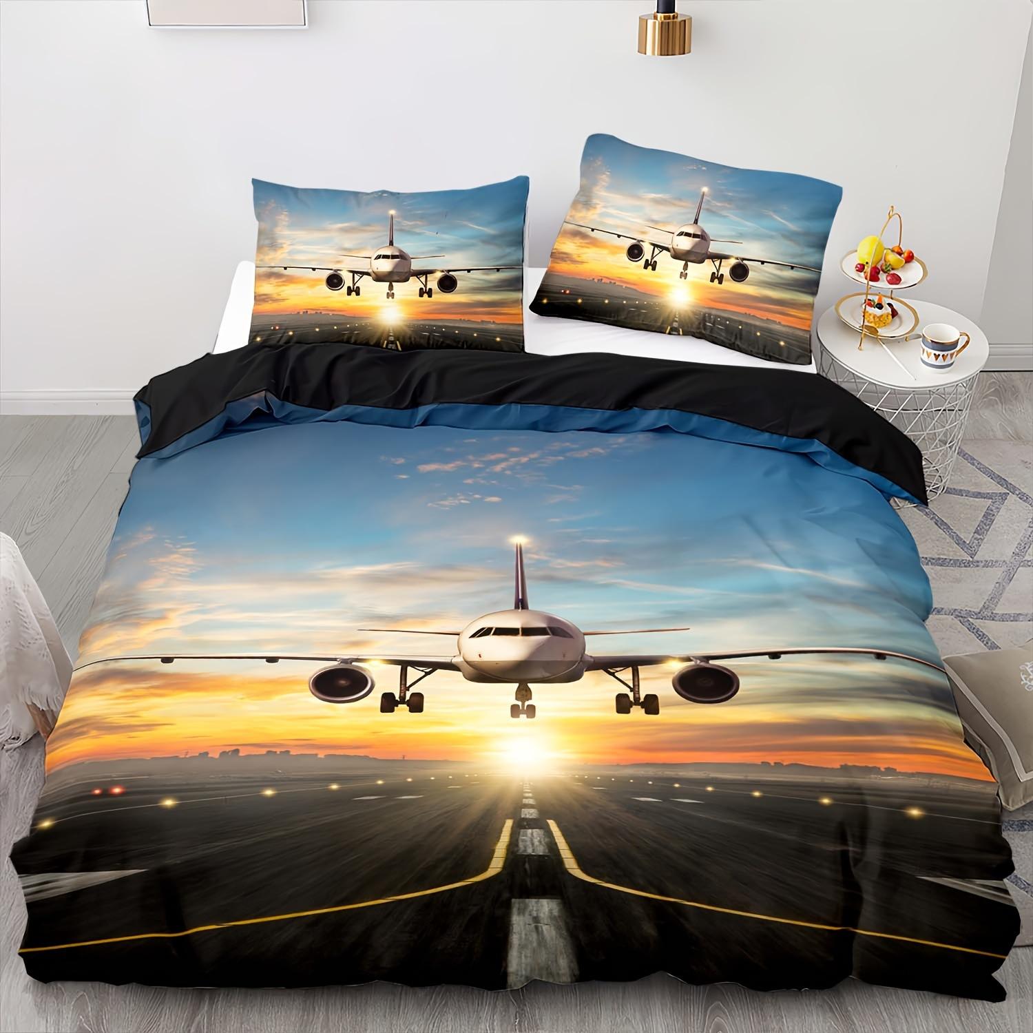 Aircraft 3D Digital Printing Three-Piece Bedding Home Textile Duvet Cover Bedding EU single 135*200
Aircraft 3D Digital Printing Three-Piece Bedding Home Textile Duvet Cover Bedding EU single 135*200