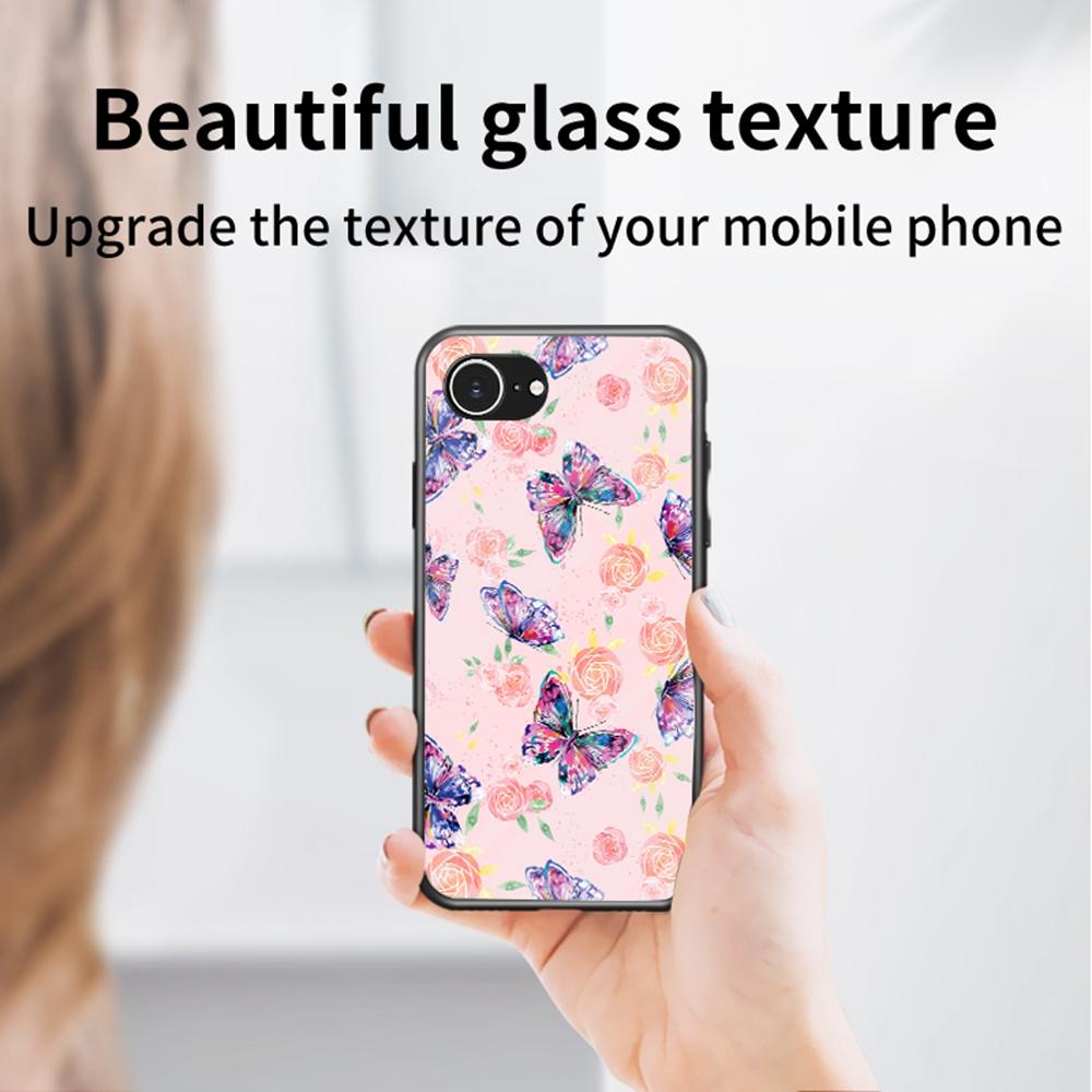 For iPhone 16e Case Butterfly Pattern TPU+Tempered Glass Protective Phone Cover Colorful Butterfly
For iPhone 16e Case Butterfly Pattern TPU+Tempered Glass Protective Phone Cover Colorful Butterfly