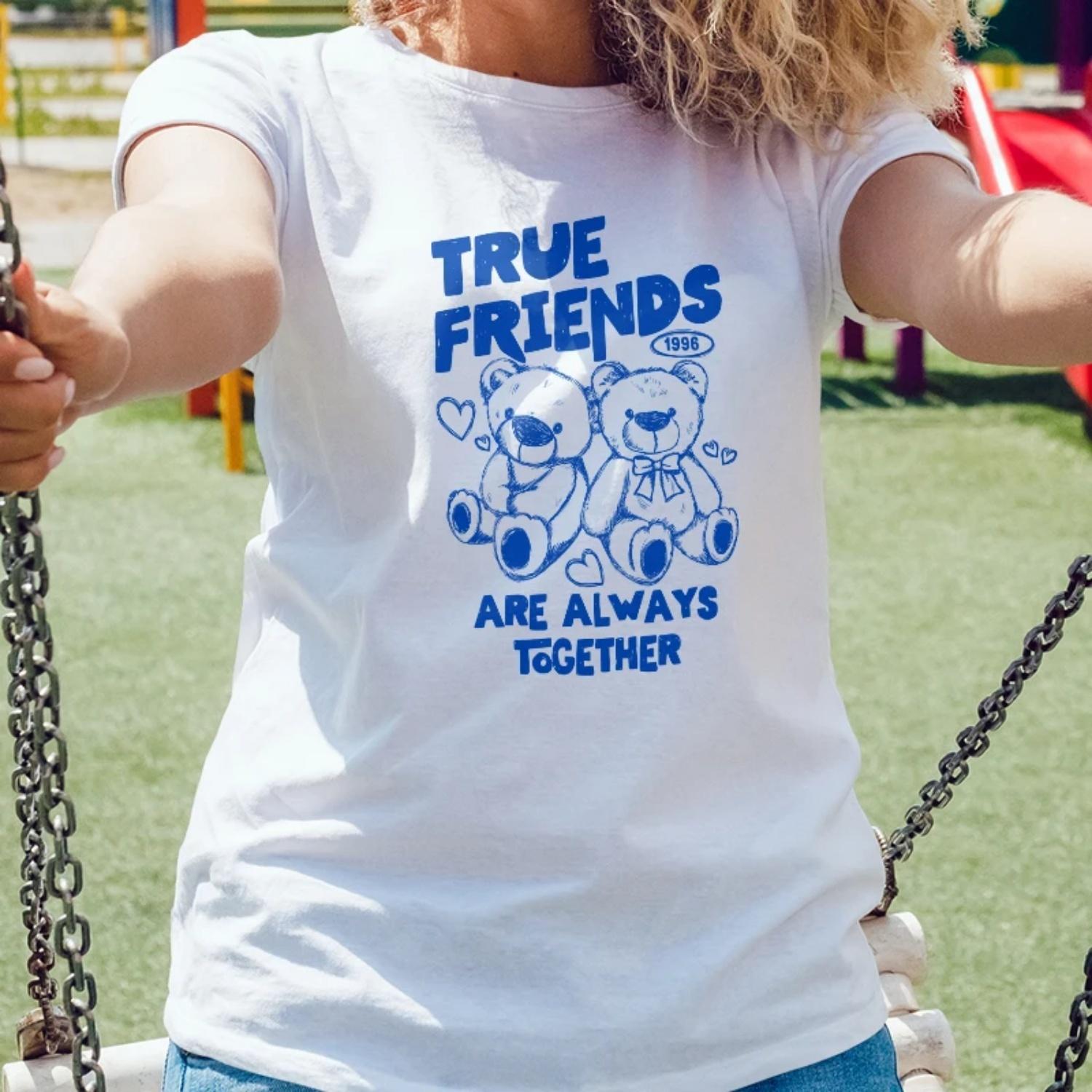 Casual White True Friends Bear Print Spring Summer 2025 New Fashion Trend T Shirt for Women XXXXXL білий
Casual White True Friends Bear Print Spring Summer 2025 New Fashion Trend T Shirt for Women XXXXXL білий