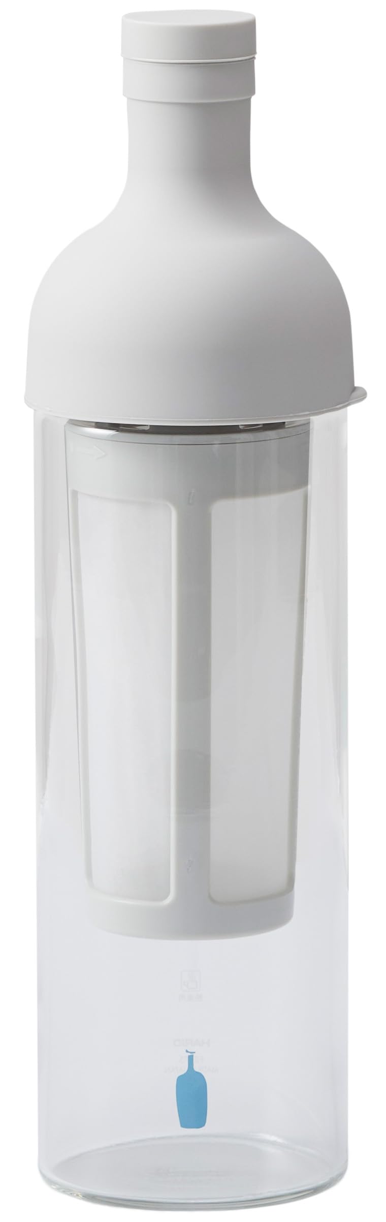 Синяя бутылка для холодного кофе, серая, 750 мл, можно мыть в посудомоечной машине