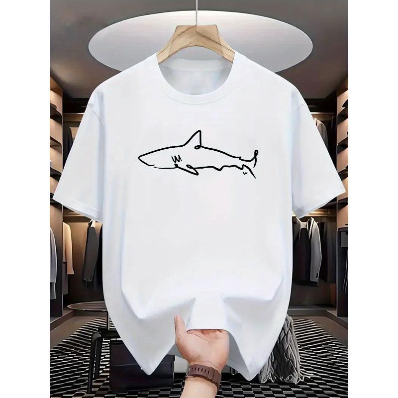 The Shark Print Men S T-Shirt Is Comfortable And Stretchy, Perfect for Summer Outdoor Activities. It Features a Street Style Elastic Round Neck S белый
The Shark Print Men S T-Shirt Is Comfortable And Stretchy, Perfect for Summer Outdoor Activities. It Features a Street Style Elastic Round Neck S белый