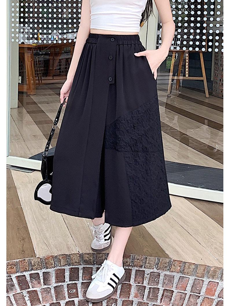Retro Color-Block High-Waisted Pleated A-Line Skirt Pants for Women - Anti-Exposure College Style Summer Wear XL чорний
Retro Color-Block High-Waisted Pleated A-Line Skirt Pants for Women - Anti-Exposure College Style Summer Wear XL чорний