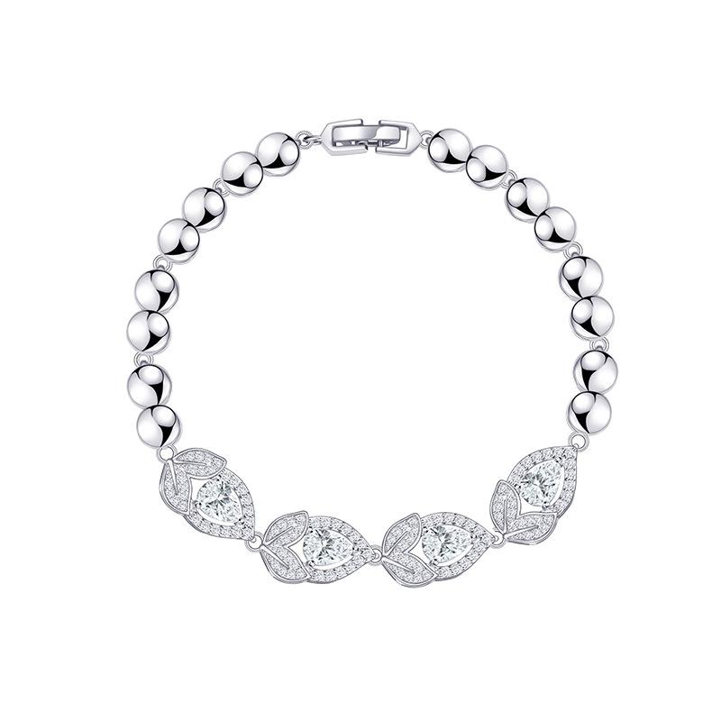 925 Sterling Silver Zircon Crystal Water Drop Beads Ball Charm Bracelet for Women Homme Luxury Silver Jewelry Wedding Party Gift золотий
925 Sterling Silver Zircon Crystal Water Drop Beads Ball Charm Bracelet for Women Homme Luxury Silver Jewelry Wedding Party Gift золотий