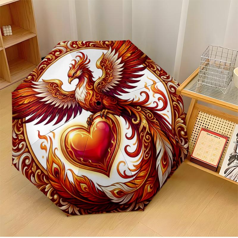 Phoenix with Flame Art Printed umbrella windproof folding umbrella portable sun and rain umbrella suitable for gifting
Phoenix with Flame Art Printed umbrella windproof folding umbrella portable sun and rain umbrella suitable for gifting