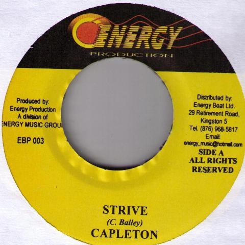 7inch Record CAPLETON / LUCAN I & UPLIFTER - Strive / She Loves Me EBP003 Energy Producti 2003 Jamaica Reggae, Ska & Dub Used
7inch Record CAPLETON / LUCAN I & UPLIFTER - Strive / She Loves Me EBP003 Energy Producti 2003 Jamaica Reggae, Ska & Dub Used