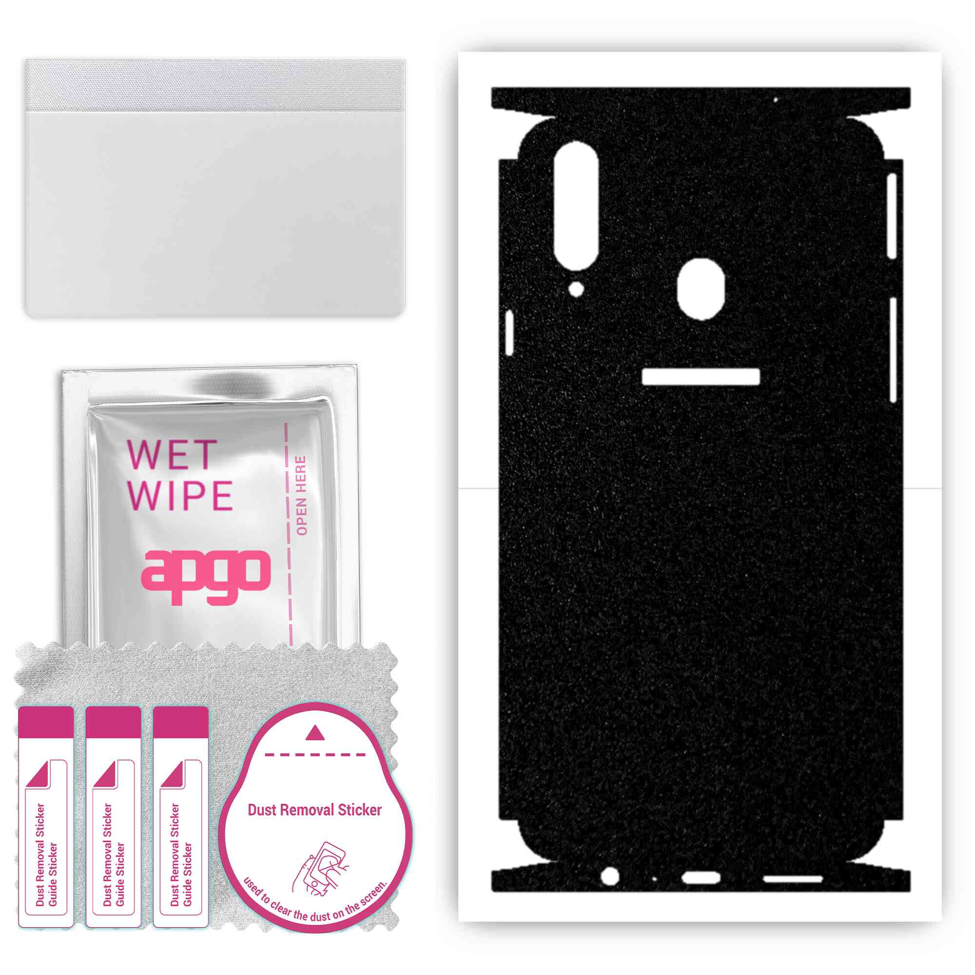 apgo Protective Skin Sticker for the back+sides compatible with Samsung Galaxy A20s, Full Wrap Film, Foil, Vinyl - Pattern Matte Black
apgo Protective Skin Sticker for the back+sides compatible with Samsung Galaxy A20s, Full Wrap Film, Foil, Vinyl - Pattern Matte Black