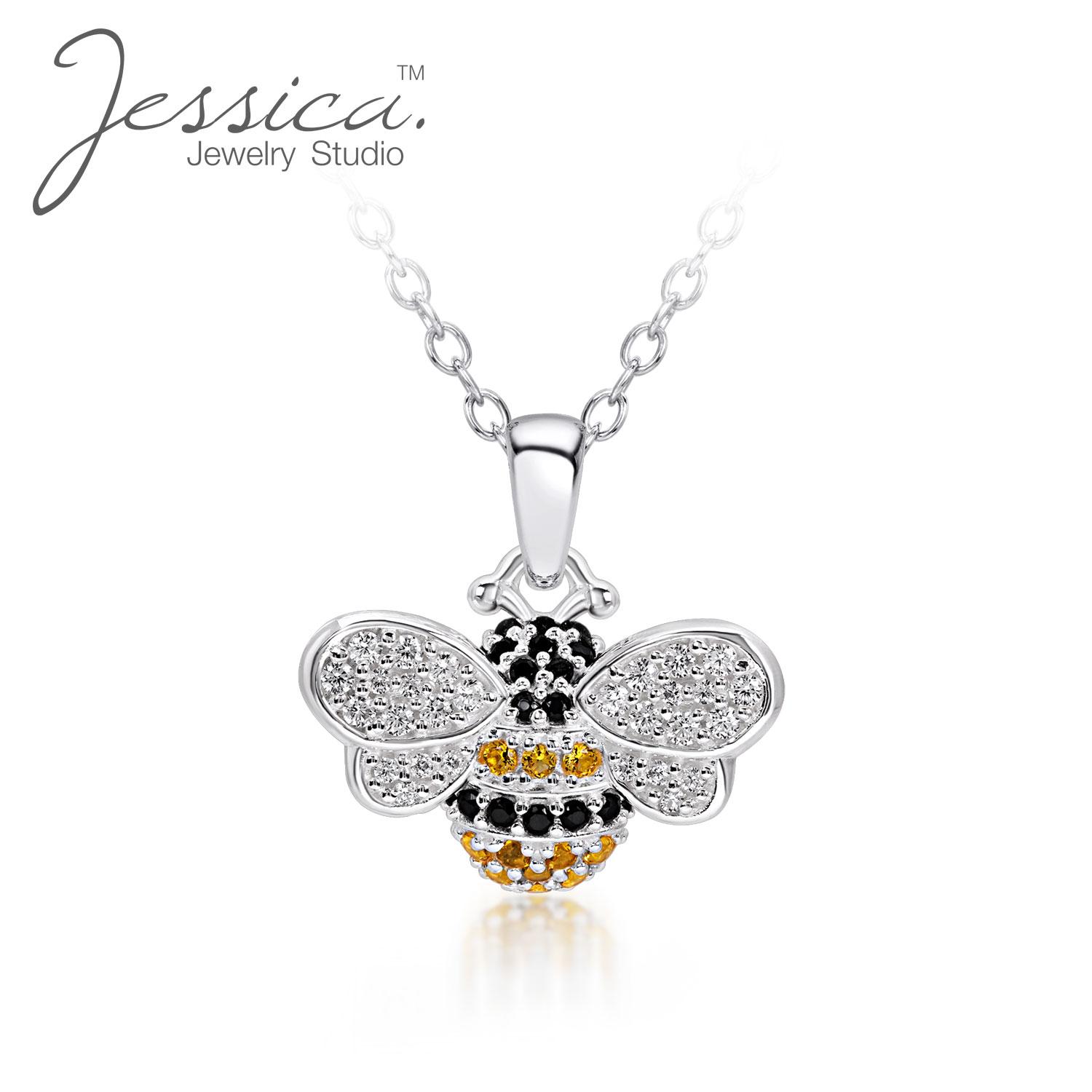 Твердый 925 стерлингового серебра Симпатичный Pave Set Пчелиный кулон ожерелье для девочек и женщин
Твердый 925 стерлингового серебра Симпатичный Pave Set Пчелиный кулон ожерелье для девочек и женщин