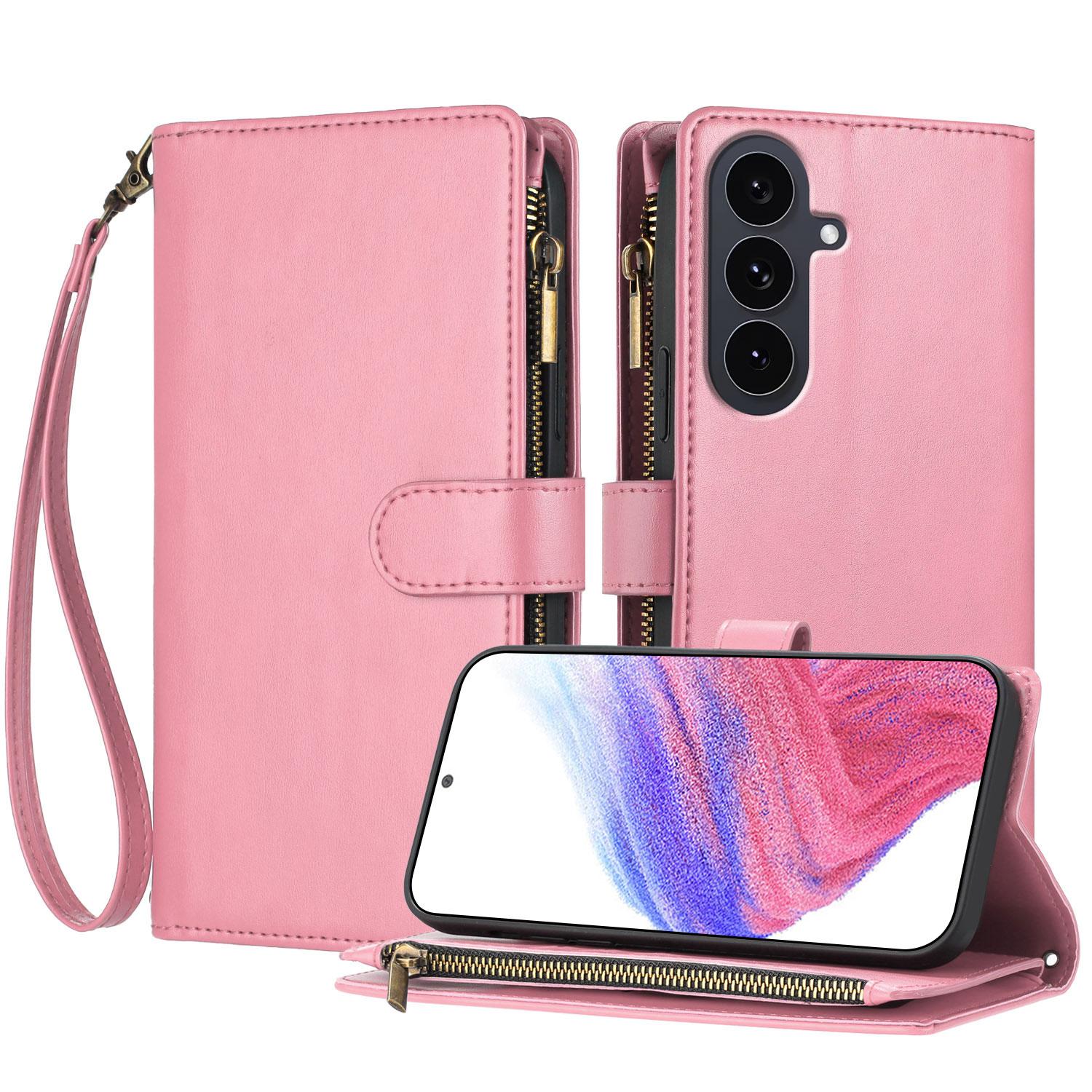 For Samsung Galaxy S25 FE Leather Case Zipper Wallet Stand Shockproof Phone Cover with Wrist Strap
For Samsung Galaxy S25 FE Leather Case Zipper Wallet Stand Shockproof Phone Cover with Wrist Strap