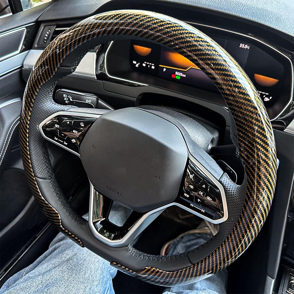 Black Carbon Fiber D cut Auto Steering Wheel Cover Ultra-Thin Non-Slip D Shape Sport Car Steering Wheel Protector Accessories жовтий
Black Carbon Fiber D cut Auto Steering Wheel Cover Ultra-Thin Non-Slip D Shape Sport Car Steering Wheel Protector Accessories жовтий