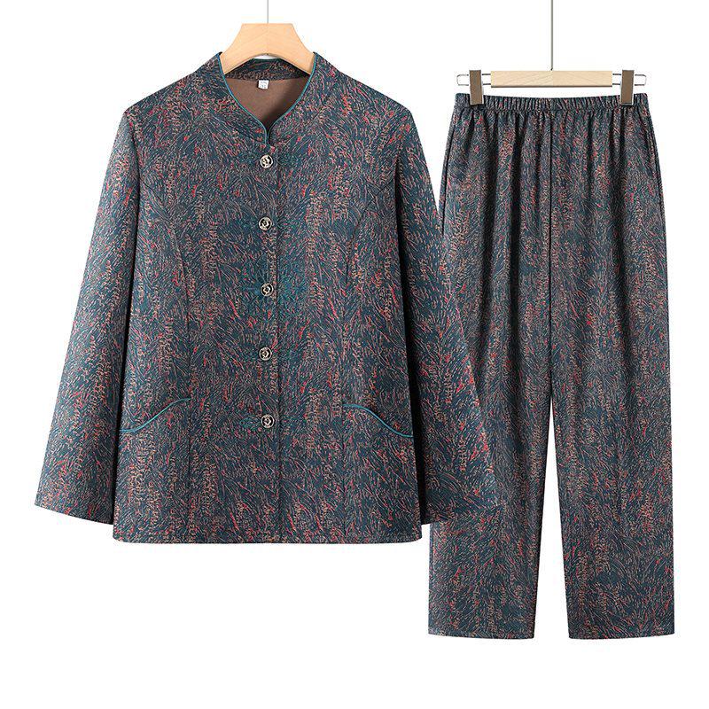 Elegant Two-Piece Shirt Set for Middle-Aged and Elderly Women - Ideal for Spring and Autumn 2XL (105-120 jin)
Elegant Two-Piece Shirt Set for Middle-Aged and Elderly Women - Ideal for Spring and Autumn 2XL (105-120 jin)
