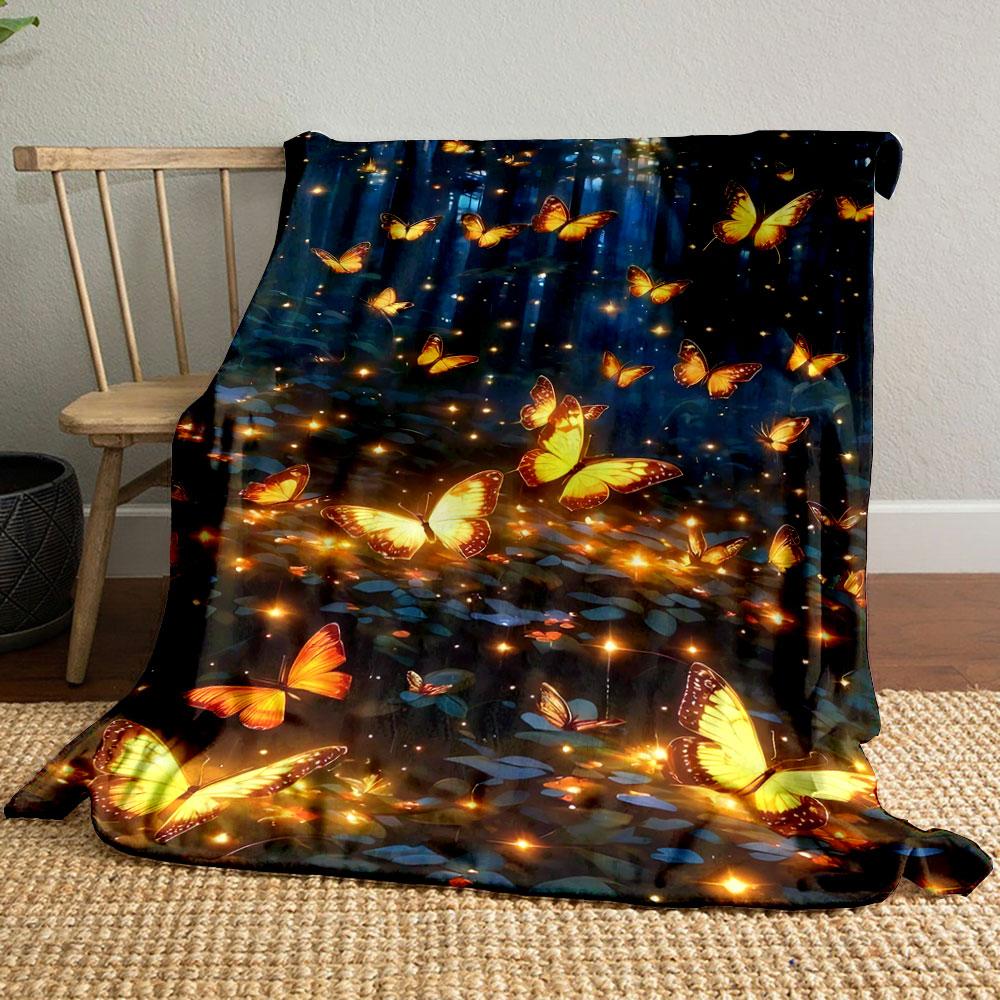 Glowing Butterflies Forest Blanket bedroom Blanket for Livingroom Couch lunch break Soft throw for Friend s festival Gift 80cm x 120cm
Glowing Butterflies Forest Blanket bedroom Blanket for Livingroom Couch lunch break Soft throw for Friend s festival Gift 80cm x 120cm