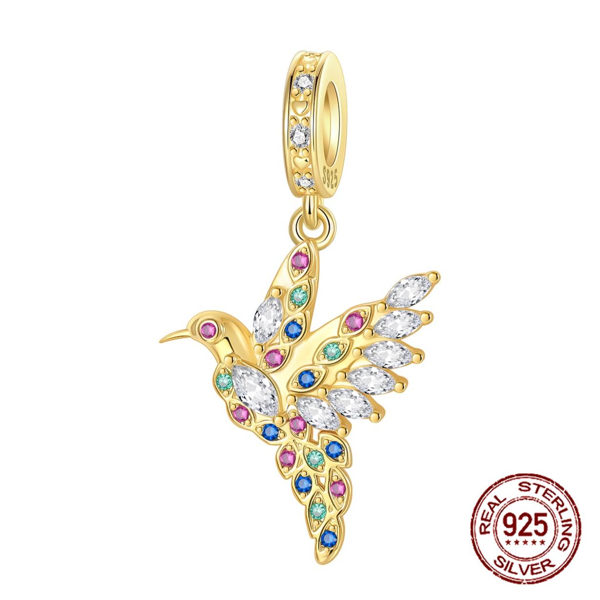 Copper Colored Zircon Golden Hummingbird Pendants Charms Fits Genuine Charms Bracelet Women DoItYourself Jewellery Gifts
Copper Colored Zircon Golden Hummingbird Pendants Charms Fits Genuine Charms Bracelet Women DoItYourself Jewellery Gifts