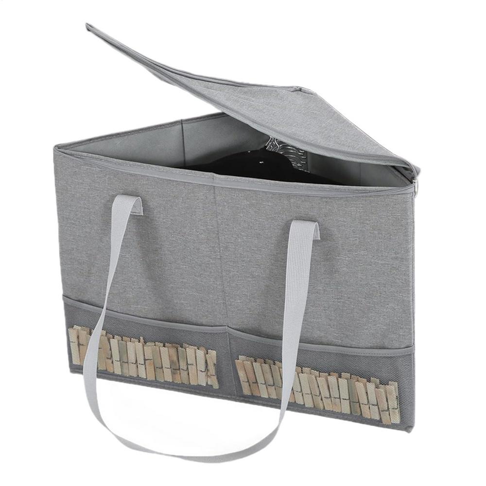 Hanger Organizer Triangle Storage Bin with Lid Rigid Foldable Hanger Organizer for Stair Closet College Laundry Travel Apartment сірий
Hanger Organizer Triangle Storage Bin with Lid Rigid Foldable Hanger Organizer for Stair Closet College Laundry Travel Apartment сірий