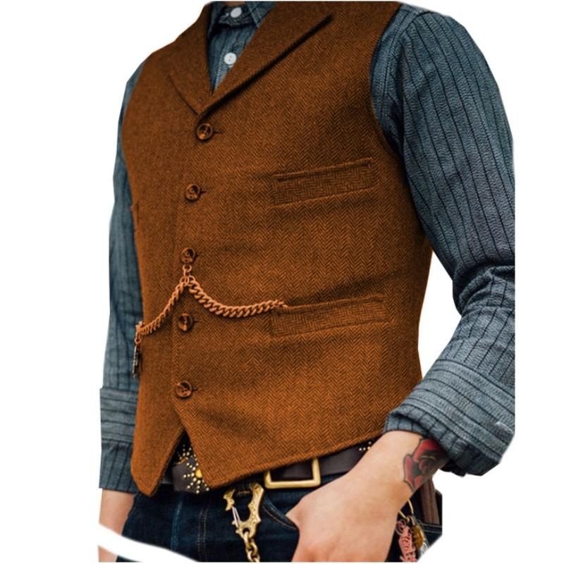 Male Autumn Business Slim-Fit Single-Breasted Vest Solid-Color Lapel Banquet Vest 3XL оранжевый
Male Autumn Business Slim-Fit Single-Breasted Vest Solid-Color Lapel Banquet Vest 3XL оранжевый