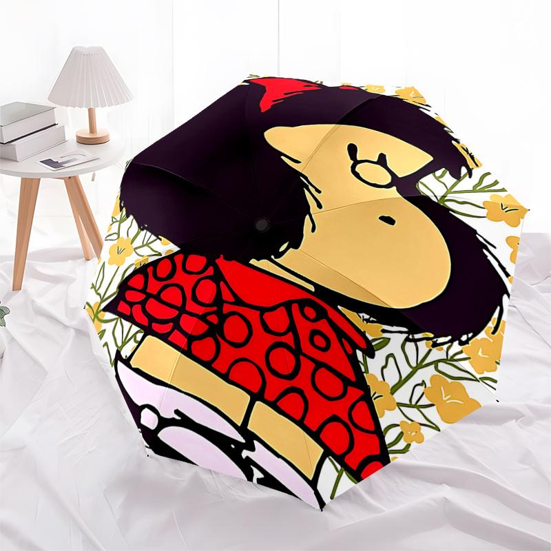 Mafalda Inspired Automatic Opening/Closing Umbrella with 8-Bone Iron Frame - Portable Folding Design for Outdoor Use, Perfect Gift for Fans
Mafalda Inspired Automatic Opening/Closing Umbrella with 8-Bone Iron Frame - Portable Folding Design for Outdoor Use, Perfect Gift for Fans