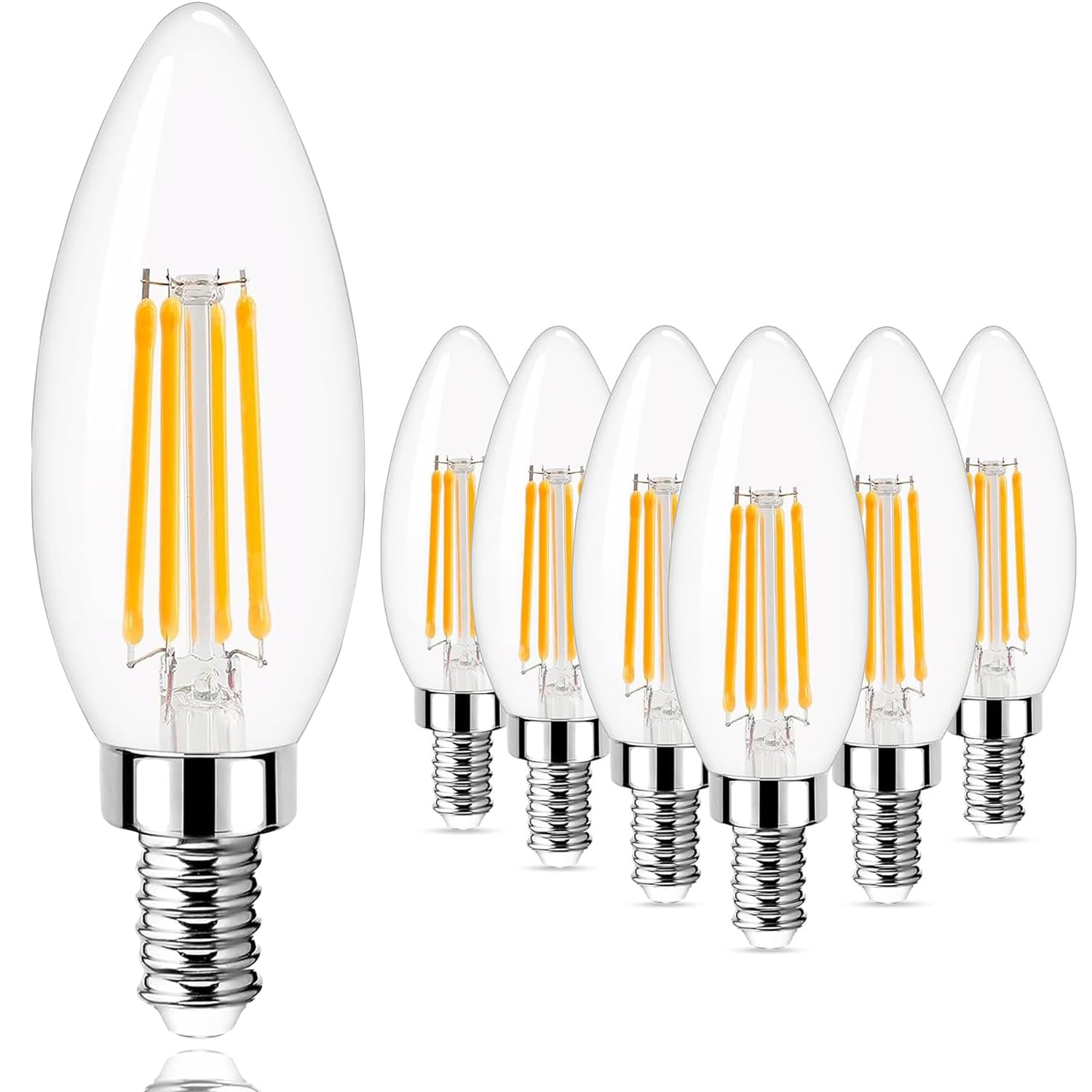 LED Light Bulb E14 Base Omnidirectional 40W Type Equivalent Chandelier Light Bulb Base Diameter 14mm C35 Light Bulb Color 2700K Candle Light Filament
LED Light Bulb E14 Base Omnidirectional 40W Type Equivalent Chandelier Light Bulb Base Diameter 14mm C35 Light Bulb Color 2700K Candle Light Filament