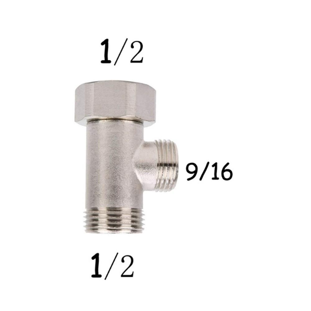 New 3 Way T Valve Adapter Connector Copper Brass 3/8 1/2 9/16 7/8 for Diverter Bath Toilet Bidet Sprayer Shower Head Water Pipes
New 3 Way T Valve Adapter Connector Copper Brass 3/8 1/2 9/16 7/8 for Diverter Bath Toilet Bidet Sprayer Shower Head Water Pipes