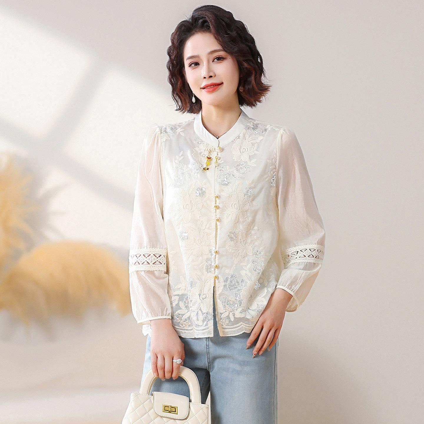 Women s Chinese-Style Embroidered Long Sleeve Lace Top for Middle-Aged & Elderly - 2026 Collection. 4XL (suitable for 150-165 jin)
Women s Chinese-Style Embroidered Long Sleeve Lace Top for Middle-Aged & Elderly - 2026 Collection. 4XL (suitable for 150-165 jin)