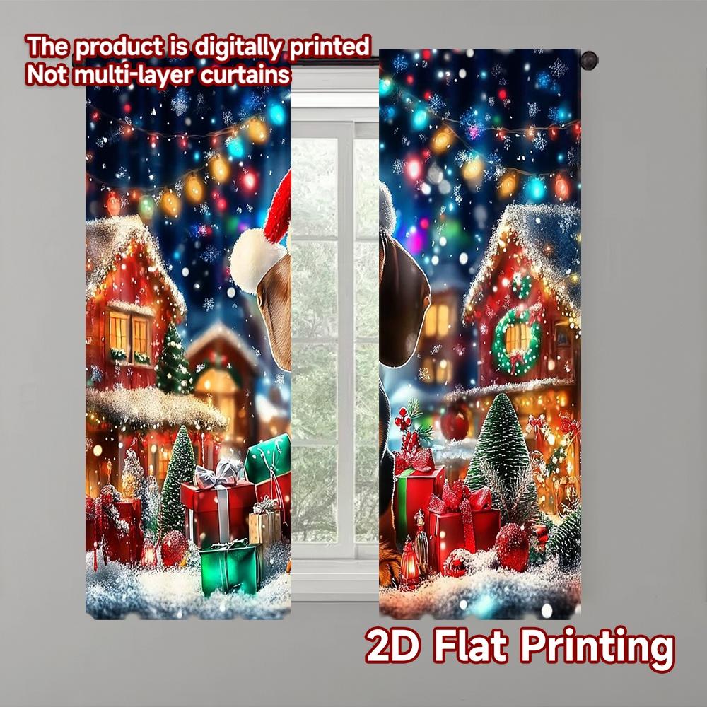 Set Of 2 Flat Printing Merry Christmas Party Curtains Cute Dachshund Fabric Without Electricity Festive Wall Decor Curtain Made Polyester W100*H70(CM)-Rod Pocket&1PCS
Set Of 2 Flat Printing Merry Christmas Party Curtains Cute Dachshund Fabric Without Electricity Festive Wall Decor Curtain Made Polyester W100*H70(CM)-Rod Pocket&1PCS