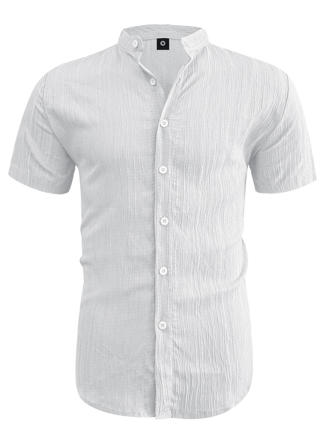 Summer men s short-sleeved shirt stand-up collar casual shirt for men s shirts in stock XXL білий
Summer men s short-sleeved shirt stand-up collar casual shirt for men s shirts in stock XXL білий