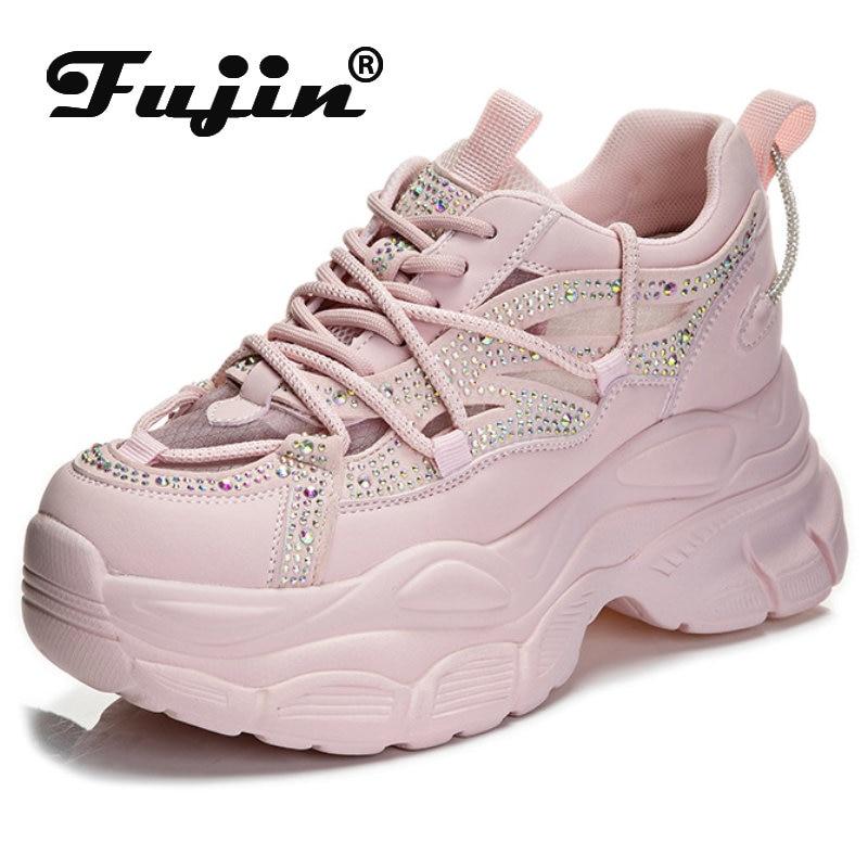 Fujin/7,5 см, новые дышащие женские кроссовки на платформе из натуральной кожи с воздушной сеткой и стразами, массивная летняя женская повседневная обувь 34 чёрный
Fujin/7,5 см, новые дышащие женские кроссовки на платформе из натуральной кожи с воздушной сеткой и стразами, массивная летняя женская повседневная обувь 34 чёрный
