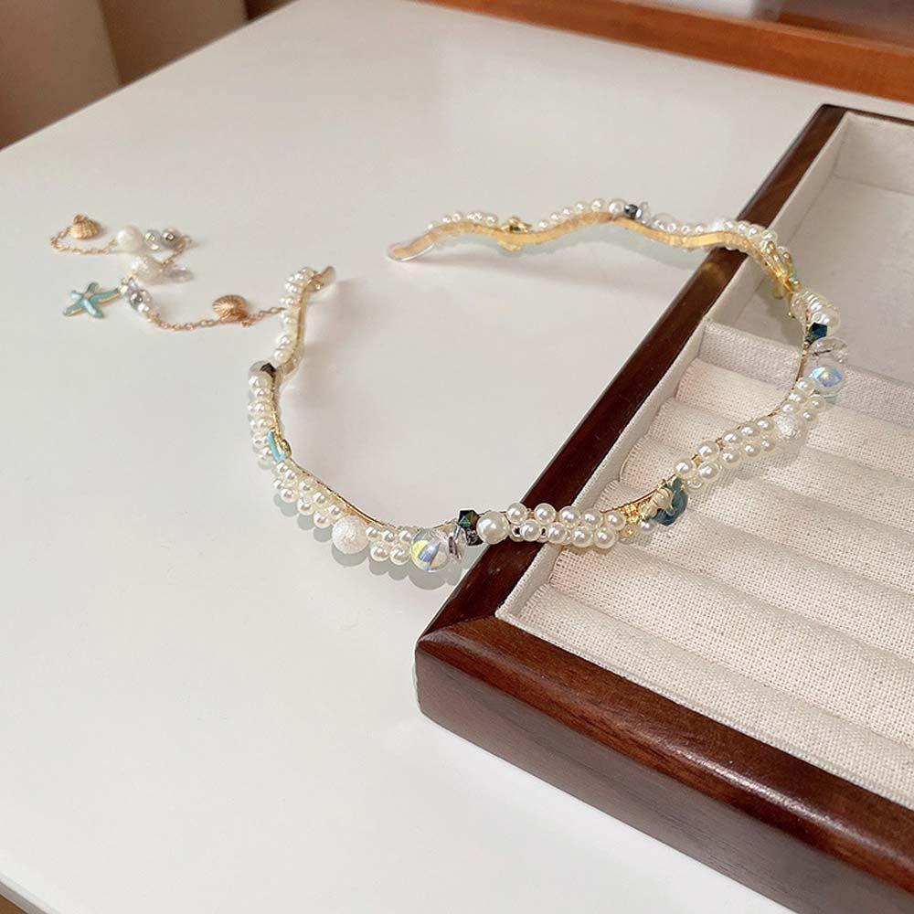 Hair Jewelry Birthday Gift Flower Shell Headband Tassel Hair Hoop Pearl Beads Hairband Korean Style
Hair Jewelry Birthday Gift Flower Shell Headband Tassel Hair Hoop Pearl Beads Hairband Korean Style