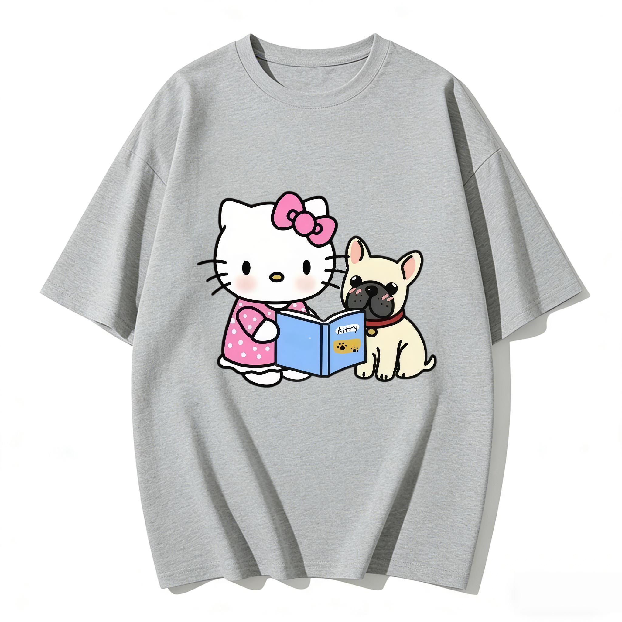 2026 Hello Kitty Cartoon Printed Short Sleeve Summer Cotton Tshirt Womens Family Matching Outfits Tops Tee Highquality Tops S
2026 Hello Kitty Cartoon Printed Short Sleeve Summer Cotton Tshirt Womens Family Matching Outfits Tops Tee Highquality Tops S