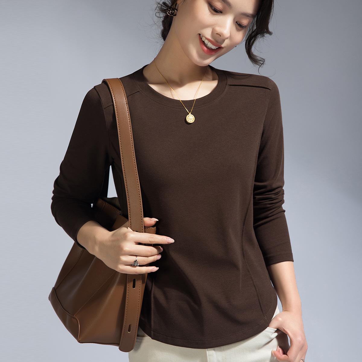 Front shoulder women s long-sleeved summer design niche t-shirt solid color white t-shirt fishbone top XXXL кофейный
Front shoulder women s long-sleeved summer design niche t-shirt solid color white t-shirt fishbone top XXXL кофейный