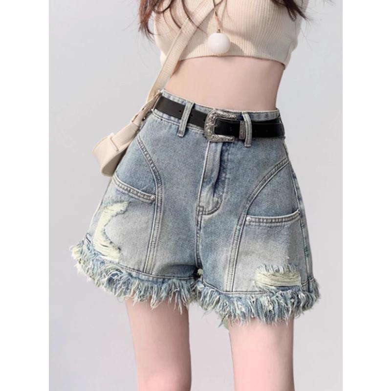 Women s Plus Size High Waist A-Line Denim Shorts - Pear-Shaped, Raw Edge, Slimming Wide Leg Hot Pants for Summer M
Women s Plus Size High Waist A-Line Denim Shorts - Pear-Shaped, Raw Edge, Slimming Wide Leg Hot Pants for Summer M
