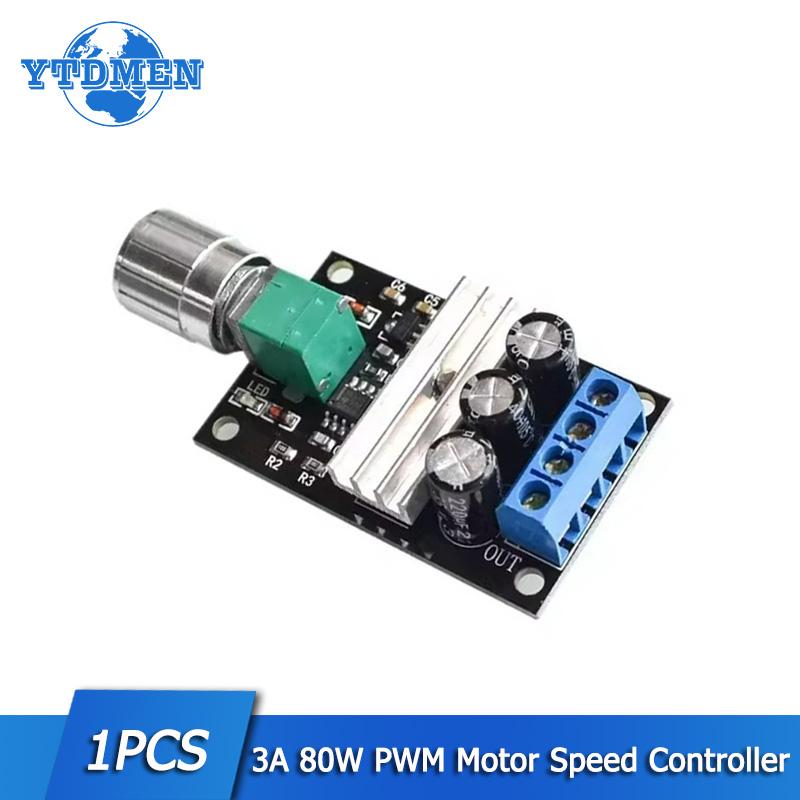 DC 6V 12V 24V 28VDC 3A 80W ШІМ регулятор швидкості двигуна Регулятори регулятора швидкості двигуна з регульованою змінною 3A
DC 6V 12V 24V 28VDC 3A 80W ШІМ регулятор швидкості двигуна Регулятори регулятора швидкості двигуна з регульованою змінною 3A