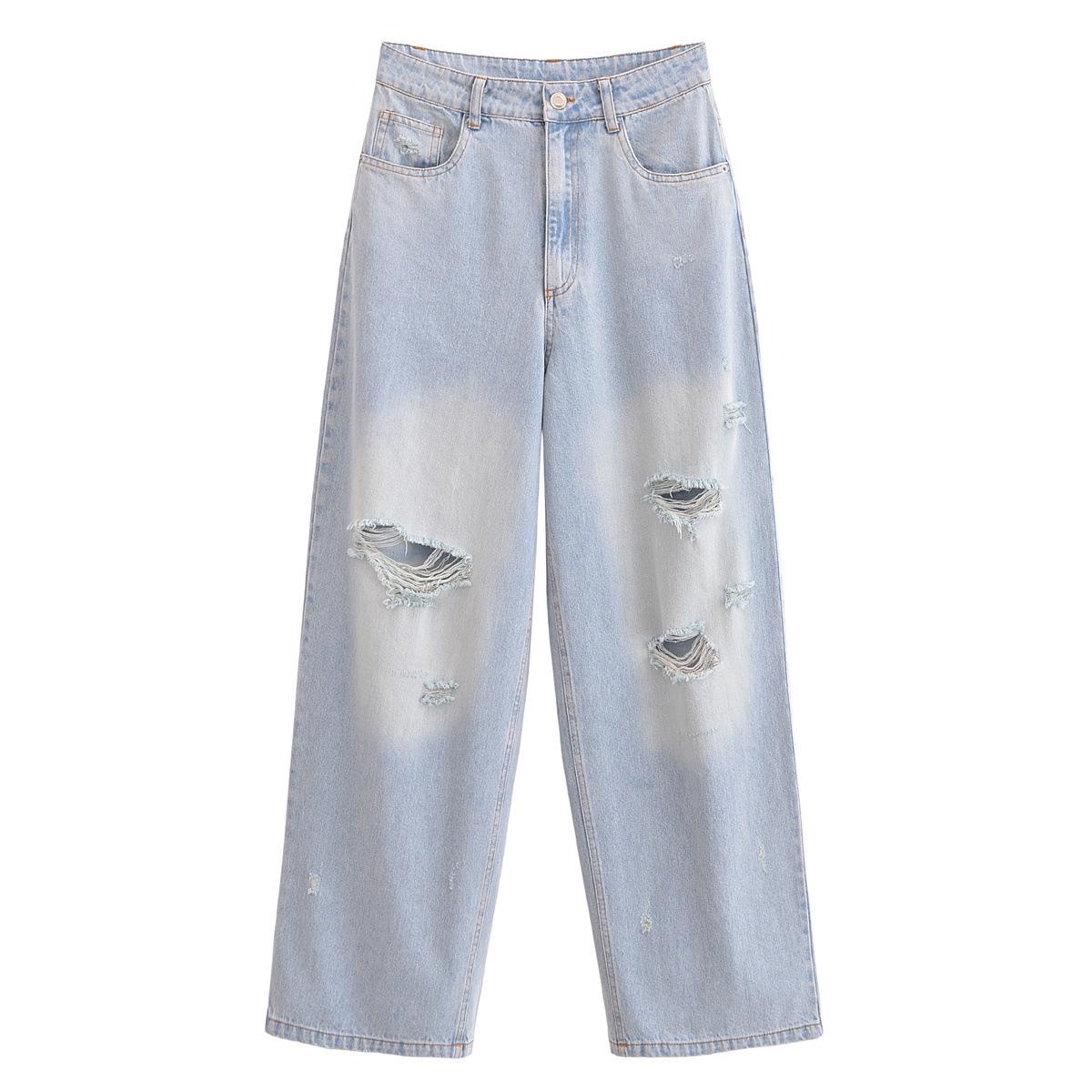Spring/Summer 2025 Women s High-Waisted Ripped Straight-Leg Jeans L світло-синій колір
Spring/Summer 2025 Women s High-Waisted Ripped Straight-Leg Jeans L світло-синій колір
