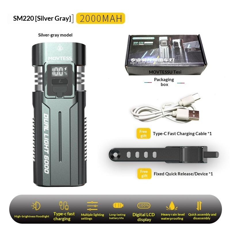 Bicycle Light Digital Battery Indicator Usb Rechargeable Bike Light Set With 1 Flashlight W Bike Light Strap + Type-C Charging B
Bicycle Light Digital Battery Indicator Usb Rechargeable Bike Light Set With 1 Flashlight W Bike Light Strap + Type-C Charging B