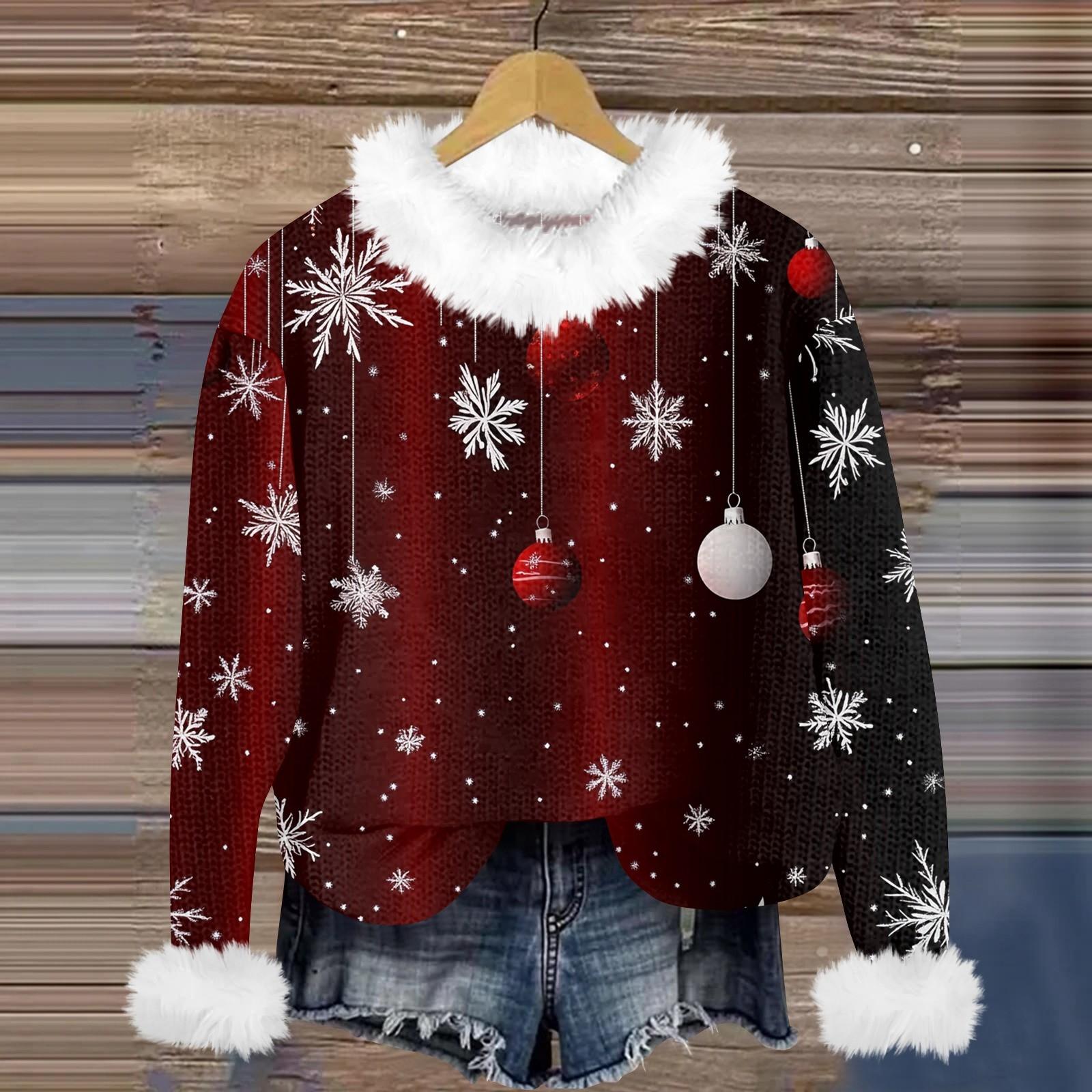 Свитшоты для женщин Вязаный свитер Милая рубашка Осенний круглый вырез Пуловер с меховым воротником Топы S винный
Свитшоты для женщин Вязаный свитер Милая рубашка Осенний круглый вырез Пуловер с меховым воротником Топы S винный