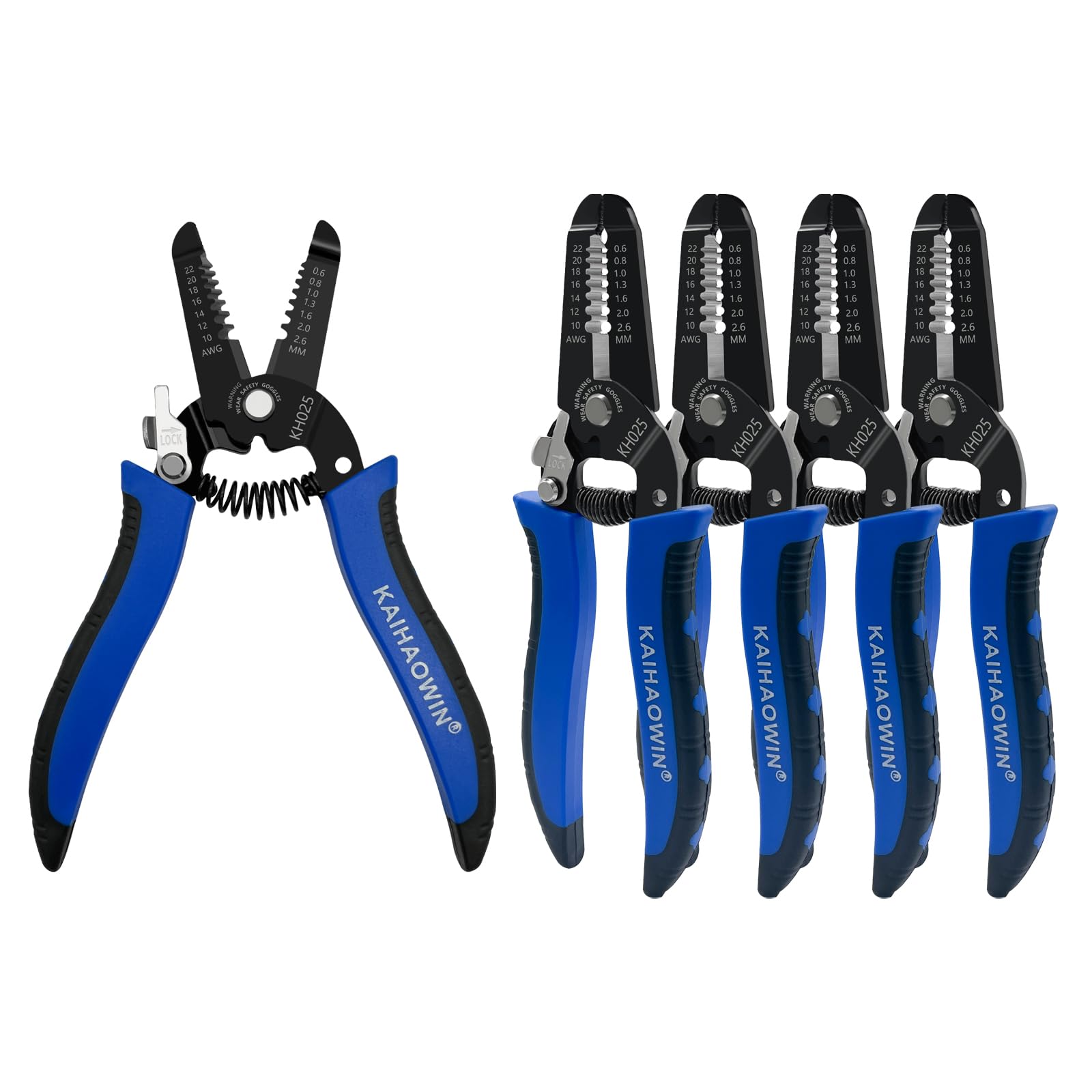 KAOHAOWIN Wire Stripper 5 Piece Set Cable Stripper Electric Wire Stripper Wire Stripping Wire Cut Crimping Electrician Tool AWG 10-22
KAOHAOWIN Wire Stripper 5 Piece Set Cable Stripper Electric Wire Stripper Wire Stripping Wire Cut Crimping Electrician Tool AWG 10-22