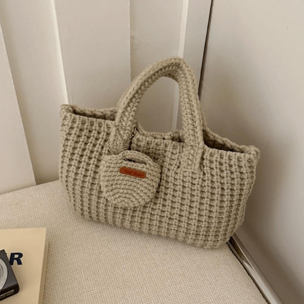 Модна однотонна плетена сумка Елегантна ручна в язана гачком сумка Велика місткість Вінтажна плетена сумка Жіноча бежевий
Модна однотонна плетена сумка Елегантна ручна в язана гачком сумка Велика місткість Вінтажна плетена сумка Жіноча бежевий