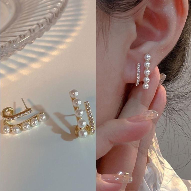 Весенне-летние простые серьги высокого класса в новом стиле, двухслойные, инкрустированные жемчугом и бриллиантами
Весенне-летние простые серьги высокого класса в новом стиле, двухслойные, инкрустированные жемчугом и бриллиантами