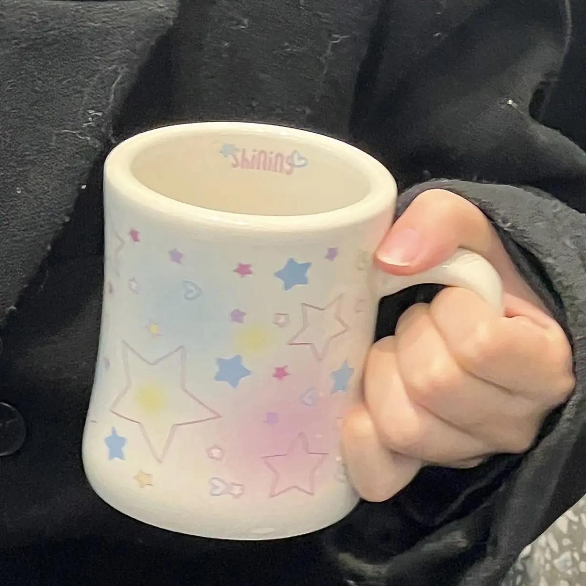 Star Waist Mug Korean Small Fresh High Beauty Girl Ceramic Cup Afternoon Tea Coffee and Water Cup 301-400ml
Star Waist Mug Korean Small Fresh High Beauty Girl Ceramic Cup Afternoon Tea Coffee and Water Cup 301-400ml