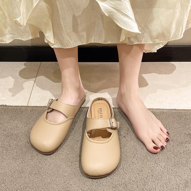 Baotou half slippers women s summer wear new soft leather comfortable muller shoes women s flat lazy casual shoes 40
Baotou half slippers women s summer wear new soft leather comfortable muller shoes women s flat lazy casual shoes 40