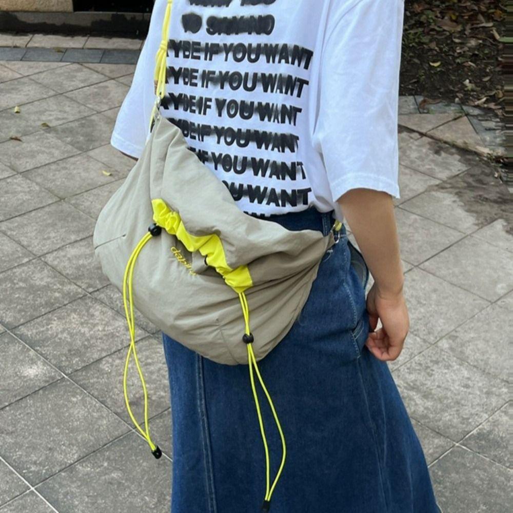 Lightweight Shoulder Bag Contrast Color Drawstring Bag Casual Crossbody Bag Girls фіолетовий
Lightweight Shoulder Bag Contrast Color Drawstring Bag Casual Crossbody Bag Girls фіолетовий